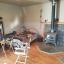 Studio space with woodstove